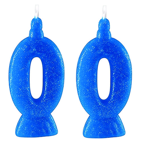 VELA SUPER GLITER AZUL N.0 C/10