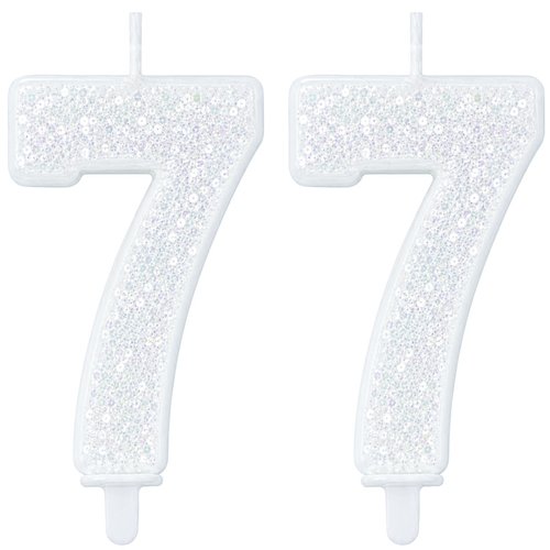 VELA SUPER GLITER BRANCO N.7 C/10