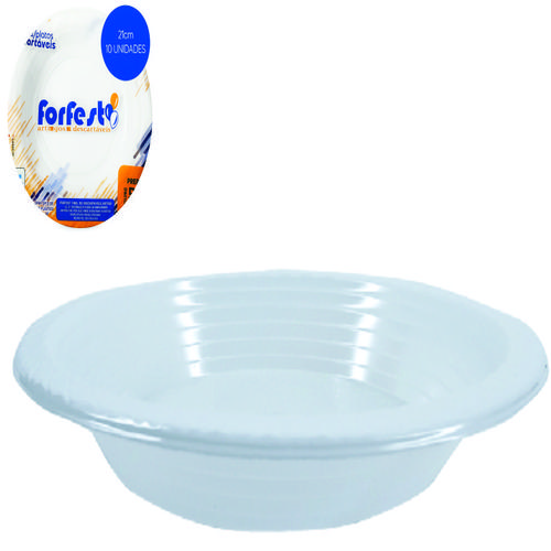 PRATO DESC.21 CM FUNDO BRANCO C/10
