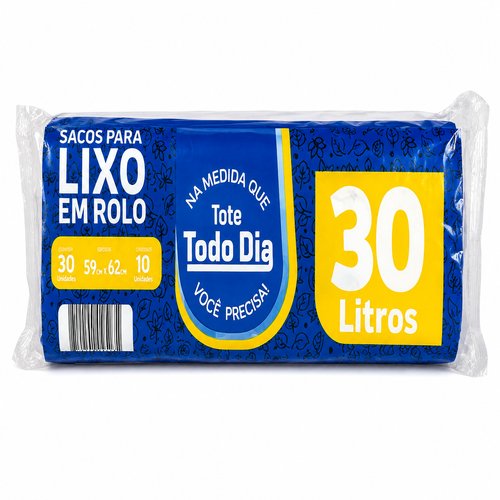 SACO DE LIXO AZUL 30L C/10