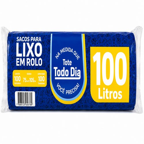 SACO DE LIXO AZUL 100L C/05