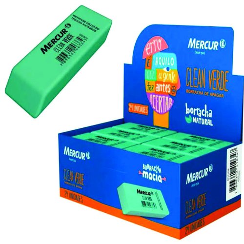 BORRACHA MERCUR CLEAN VERDE C/24 