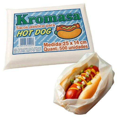 SACO PLASTICO P/ CACHORRO QUENTE C/1000
