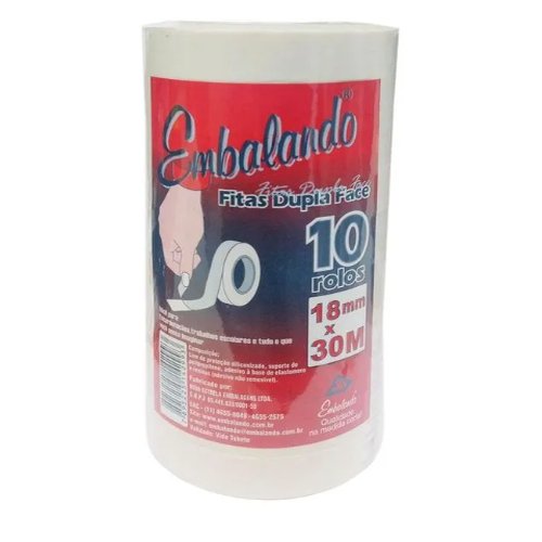 FITA DUPLA FACE 18X30 C/10