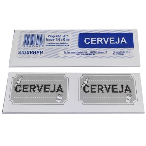 BLOCO C/100 FICHAS CERVEJA C/10