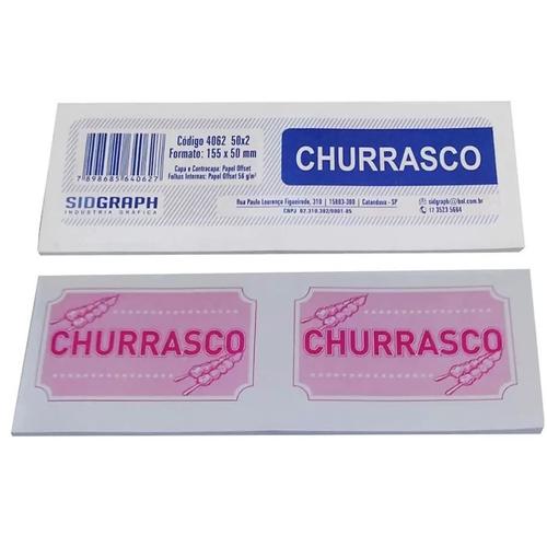 BLOCO C/100 FICHAS CHURRASCO C/10