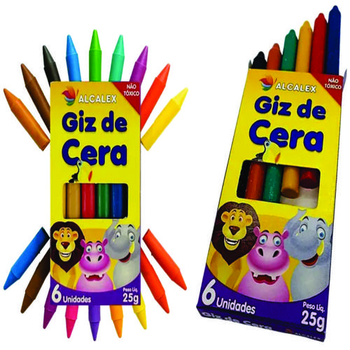 GIZ DE CERA FINO C/06 CORES ALCALEX