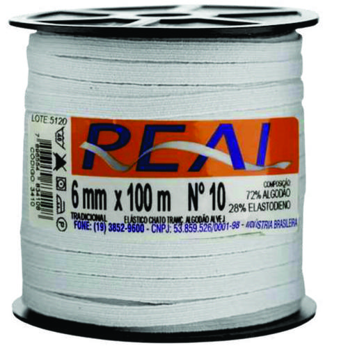 ELASTICO DE ALGODAO N.10  C/100M