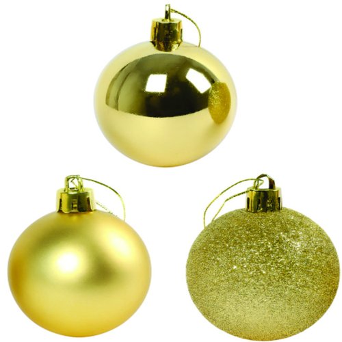 TUBO C/12 BOLA NATAL GOLD 06CM 2504082-4