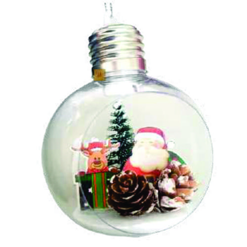 ENFEITE NATAL 2 BOLAS ACRILICA 8CM BN076