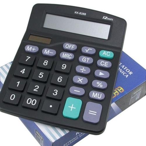 CALCULADORA PRETA 15CM KK837B - BN147