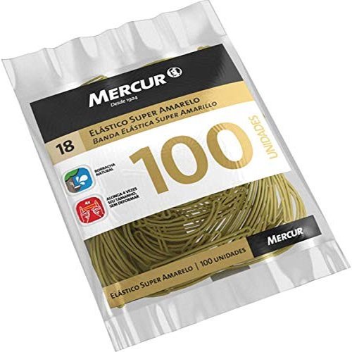 ELASTICO MERCUR SUPER AMARELO N.18 C/100
