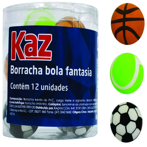 BORRACHA BOLA FANTAISA C/12 -  KZ3013