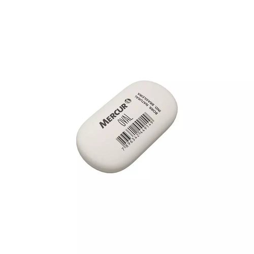 BORRACHA MERCUR OVAL BRANCA C/18
