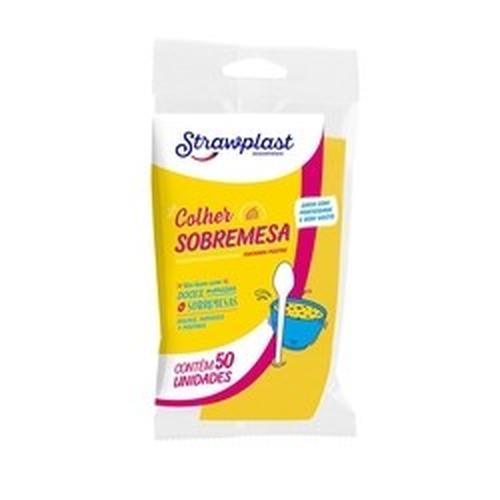 COLHER DESC. SOBREMESA AMARELA C/50 -