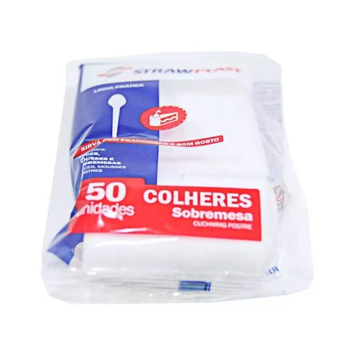 COLHER DESC. SOBREMESA BRANCO C/50 -