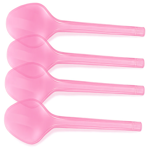 COLHER DESC. SOBREMESA ROSA C/50 