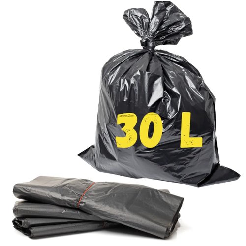 SACO DE LIXO PRETO 30L C/10