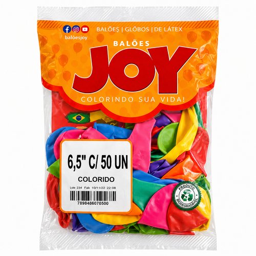BALAO LISO JOY 6,5 COLORIDO 