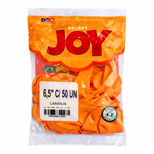 BALAO LISO JOY 6,5 LARANJA 