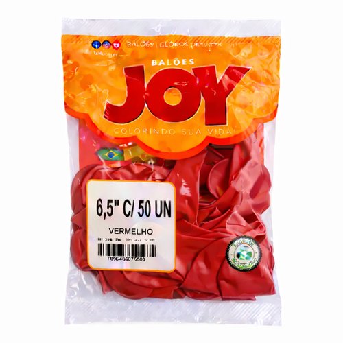 BALAO LISO JOY 6,5 VERMELHO 