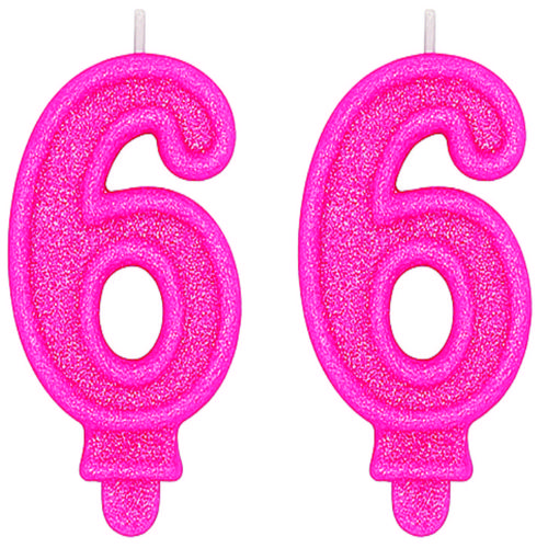 VELA SUPER GLITER ROSA N.6 C/10