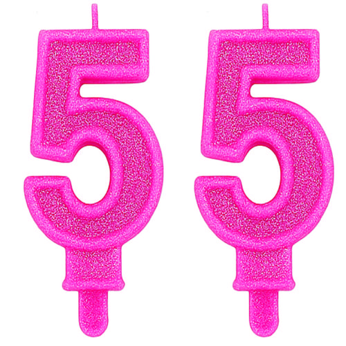 VELA SUPER GLITER ROSA N.5 C/10