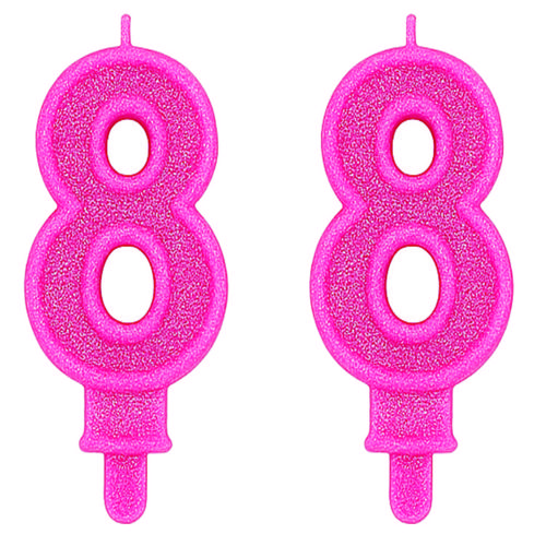 VELA SUPER GLITER ROSA N.8 C/10