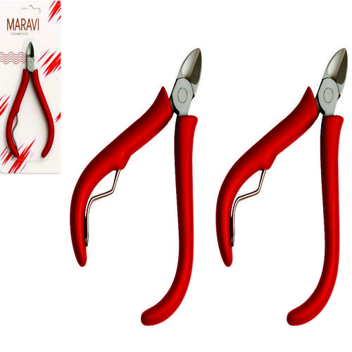 ALICATE UNHA PLAST.VERMELHO IMP.C/12