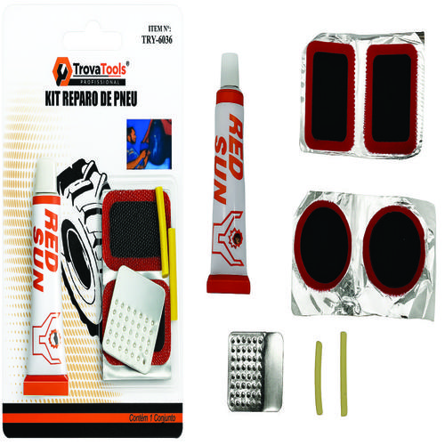 KIT REPARO DE PNEU C/COLA TRY-6036