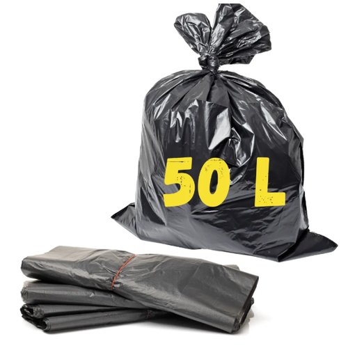 SACO DE LIXO PRETO 50L C/15