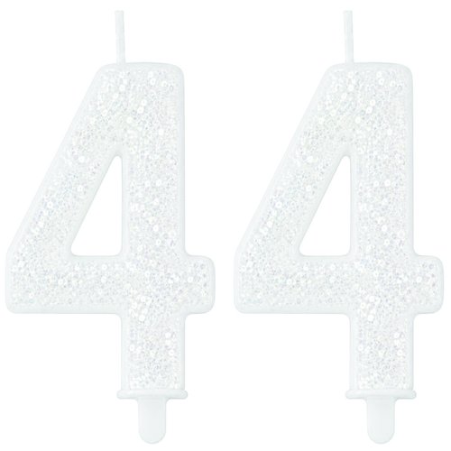 VELA SUPER GLITER BRANCO N.4 C/10