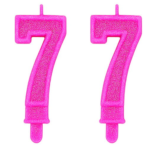 VELA SUPER GLITER ROSA N.7 C/10