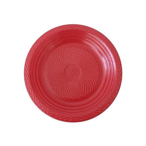 PRATO DESC.15CM VERMELHO CLARO C/10 