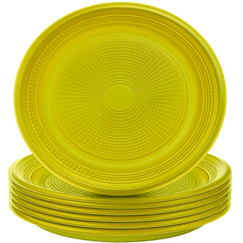 PRATO DESC.18CM AMARELO C/10 