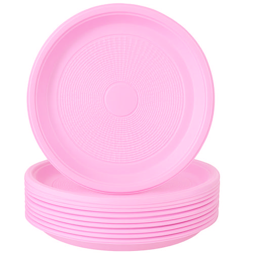 PRATO DESC.18CM ROSA C/10 