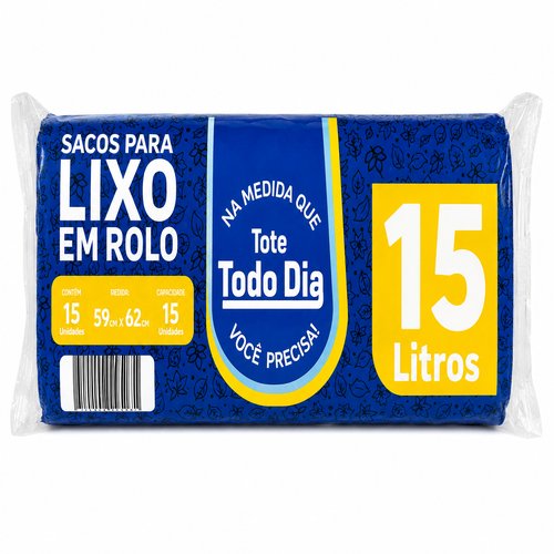 SACO DE LIXO AZUL 15L C/20