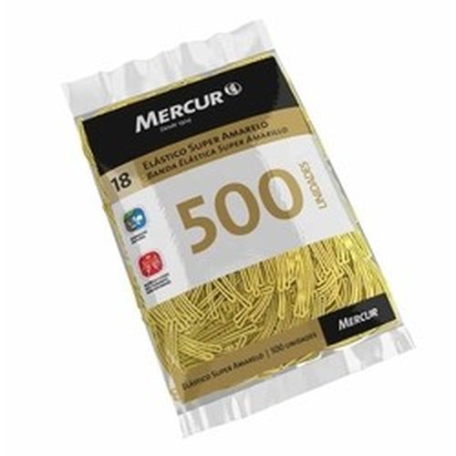 ELASTICO MERCUR SUPER AMARELO N.18 C/500