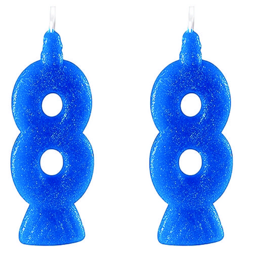 VELA SUPER GLITER AZUL N.8 C/10