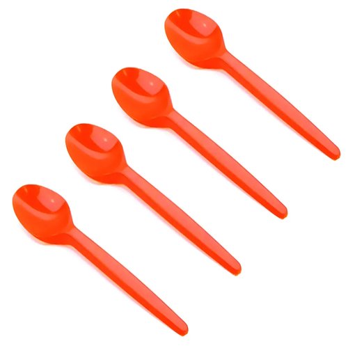 COLHER DESC. SOBREMESA LARANJA C/50 -