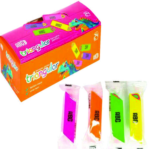 BORRACHA ESCOLAR TRIANGULAR C/24 - ABC