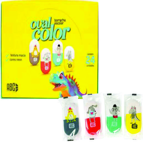 BORRACHA ESCO.OVAL COLOR BIG C/24 - ABC