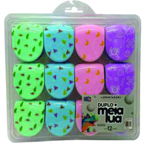 APONTADOR DUPLO MEIA LUA DECOR.C/12 -ABC