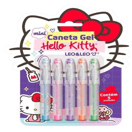 CANETA ESFER.MINI HELLO KITTY C/5