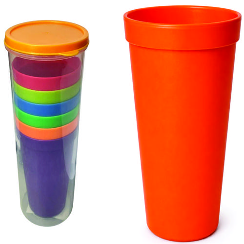 KIT DE COPO EM PLASTICO C/7 DE PLASTICO 