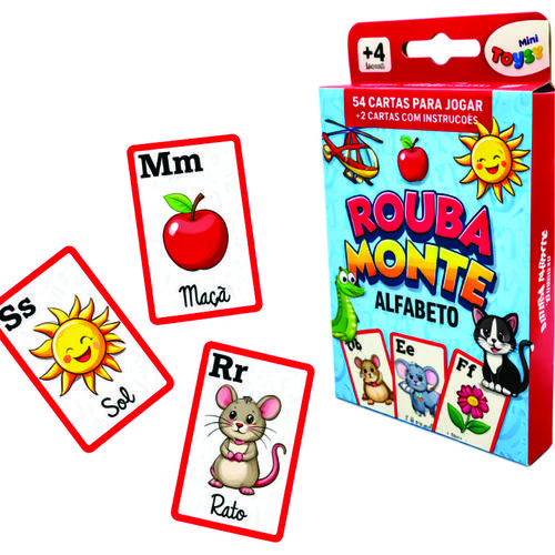 CARTAS-JOGO ROUBA MONTE ALFABETO 6336