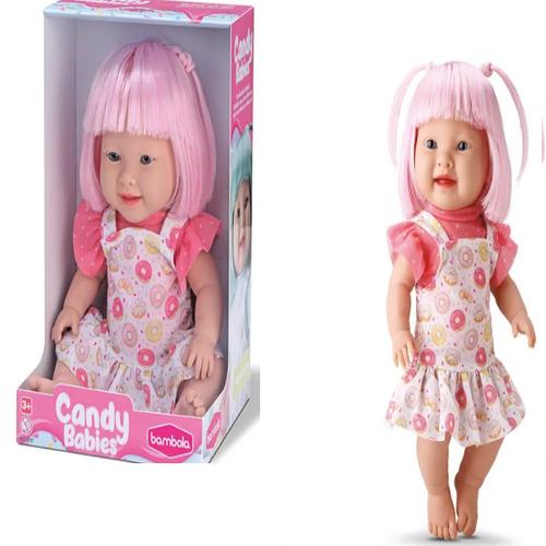 BONECA CANDY BABIES ROSA BAMBOLA 779