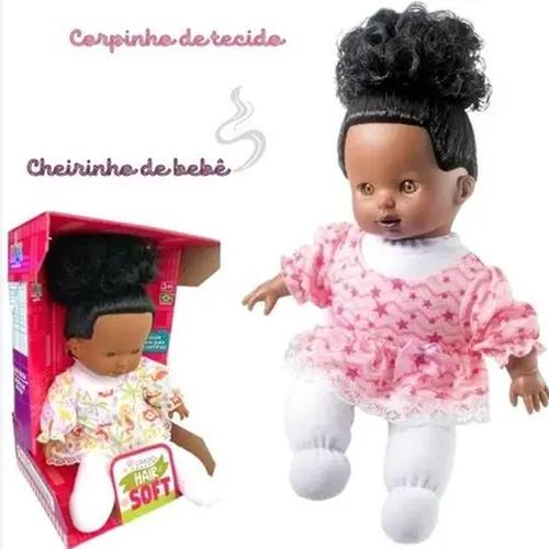 BONECA COLECAO HAIR SOFT NEGRA 404