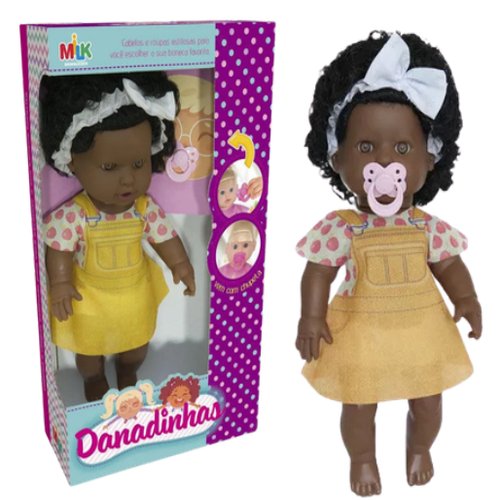 BONECA COLECAO DANADINHAS NEGRA 768