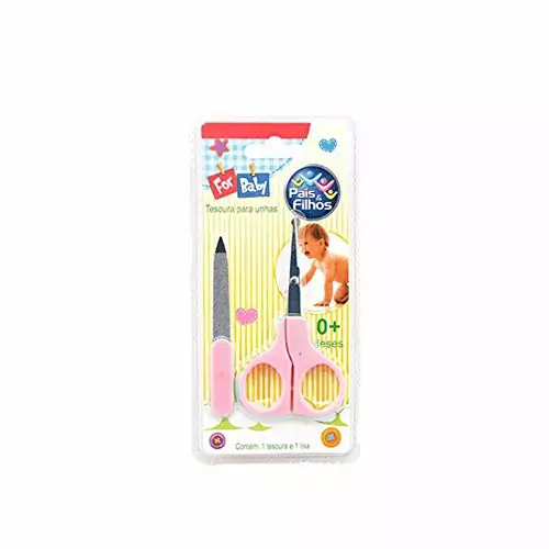 TESOURA E LIXA UNHAS - ROSA UNICA